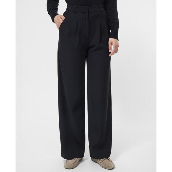 French Connection Women's Harry Wide Leg Suiting Pants Black NWT Size 6 - Picture 1 of 11